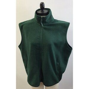 Mens Green Fleece Vest Size Large